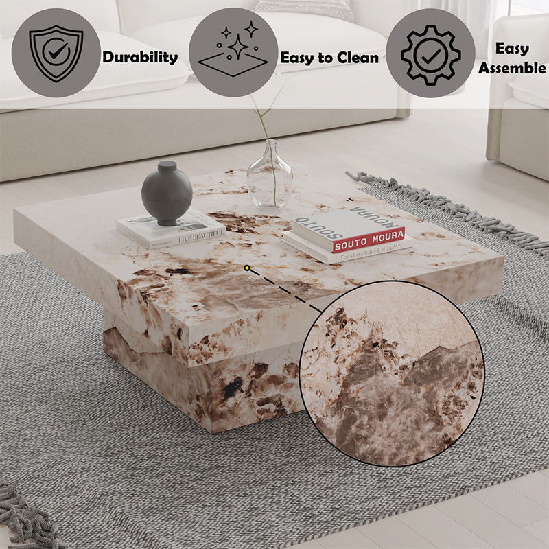 Fultan - Coffee Table - Engineered Stone Finish