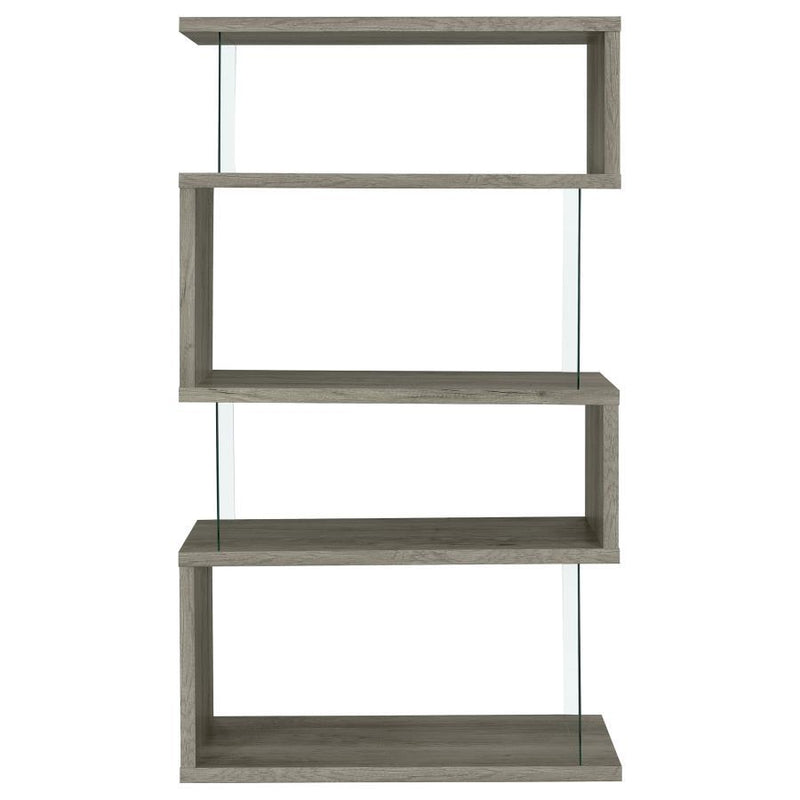 Emelle - 4-Shelf Bookcase With Glass Panels