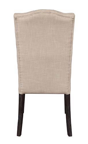 Gerardo - Side Chair (Set of 2) - Beige Linen & Weathered Espresso