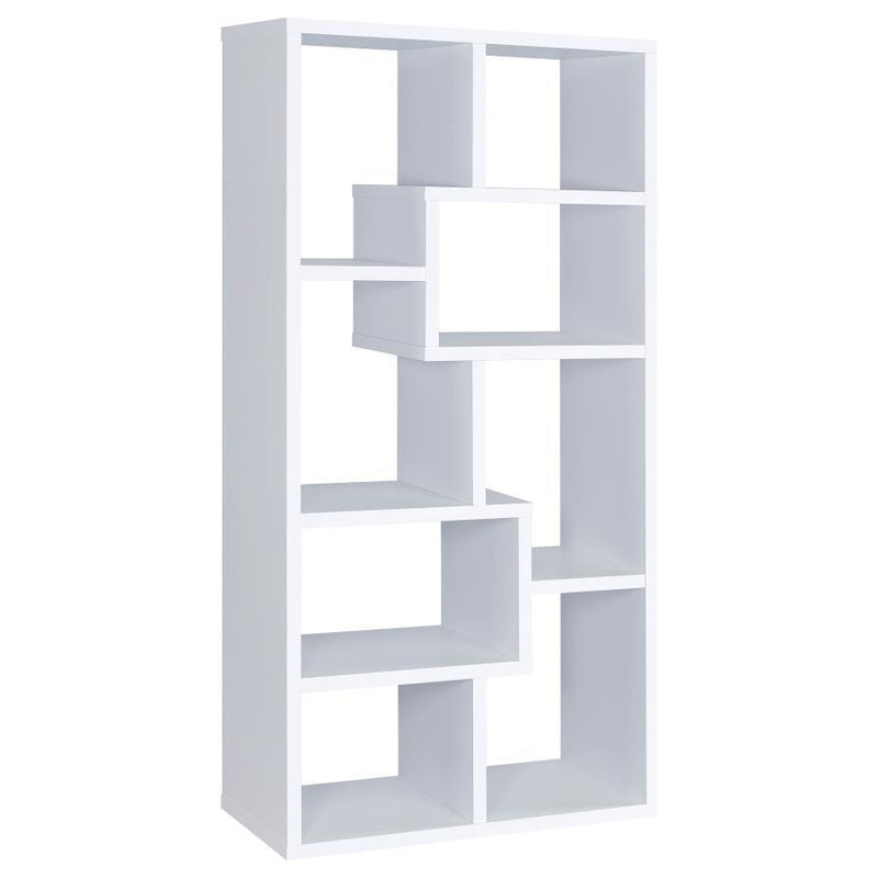 Theo - 10-Shelf Geometric Bookcase