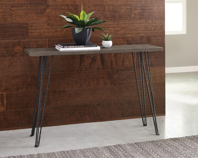 Neville - Rectangular Console Table - Concrete And Black