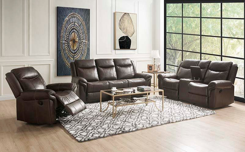 Lydia - Sofa - Brown Leather Aire