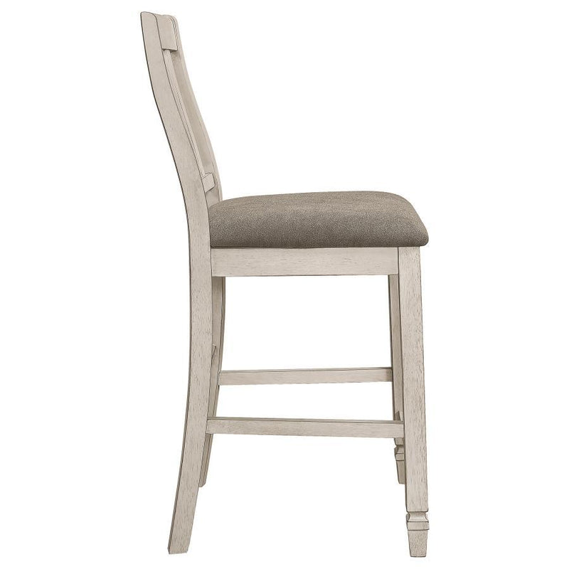 Sarasota - Slat Back Counter Height Chairs (Set of 2) - Gray And Rustic Cream