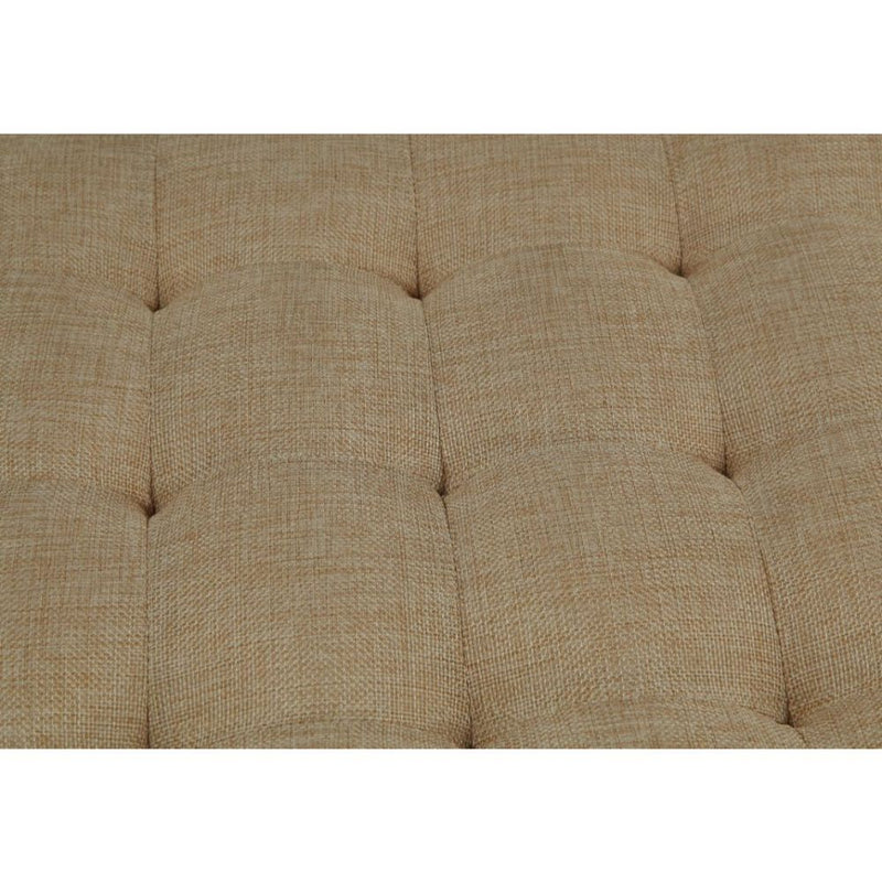 Baptis - Bench - Beige Fabric & Walnut