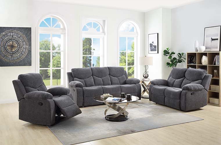 Kalen - Loveseat - Gray Chenille