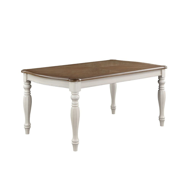 Florian - Dining Table - Oak & Antique White