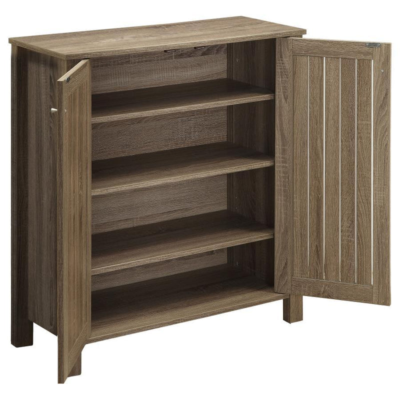 Marisa - 4-Shelf Shoe Cabinet - Dark Taupe