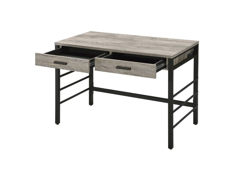 Disho - Desk - Light Weathered Oak & Black Finish