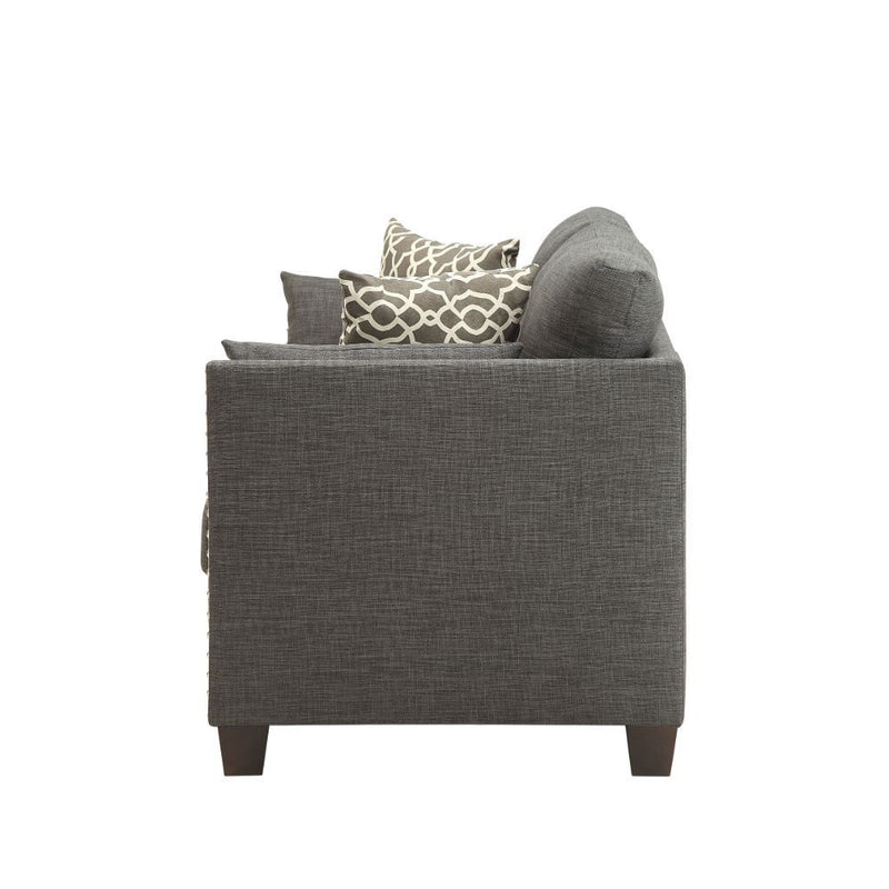 Laurissa - Loveseat - Light Charcoal Linen