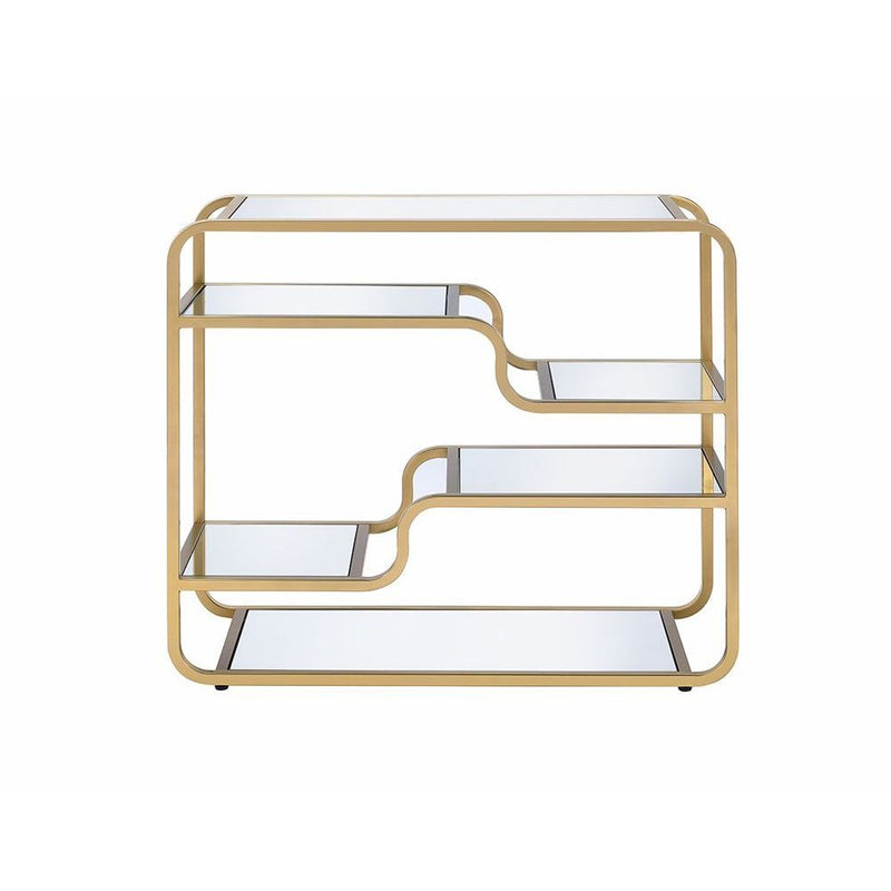 Astrid - Accent Table - Gold & Mirror