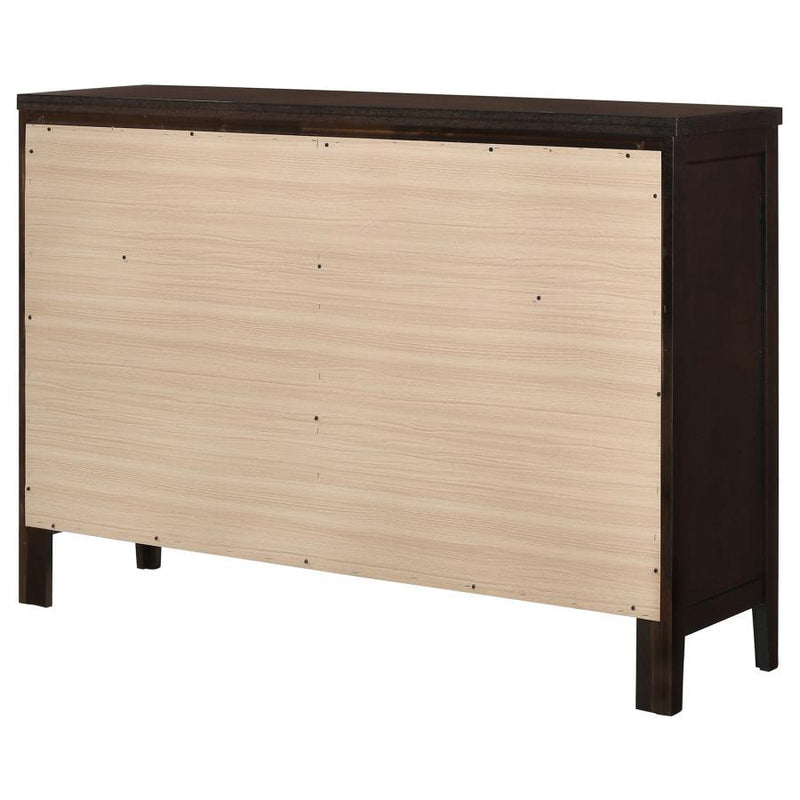 Carlton - 6-Drawer Rectangular Dresser - Cappuccino