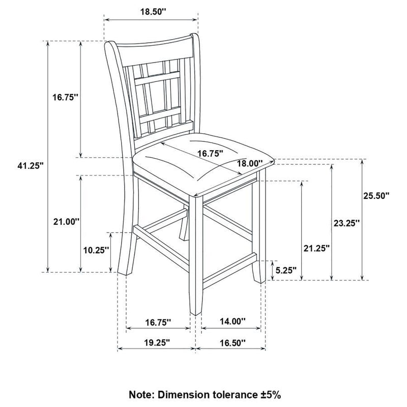 Lavon - Lattice Back Counter Stools (Set of 2) - Tan And Espresso