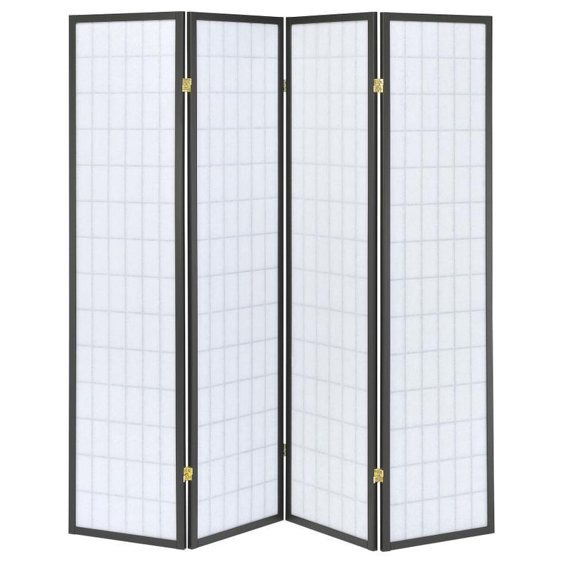 Roberto - 4-panel Linear Grid Design Folding Screen