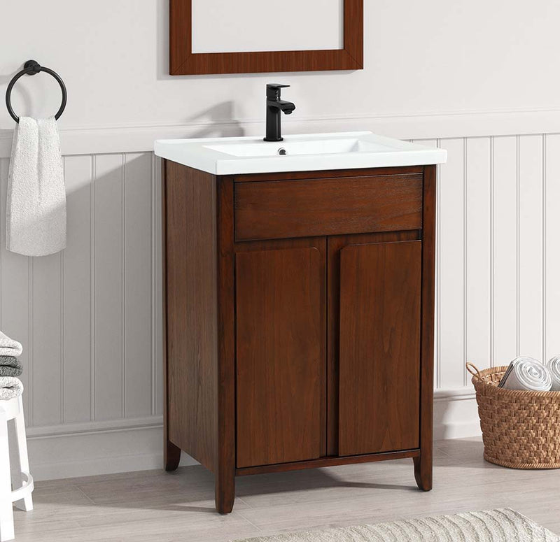 Lelia - Sink Cabinet - Walnut Finish