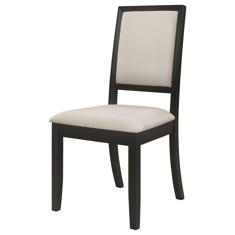 Louise - Upholstered Dining Side Chairs (Set of 2) - Black And Cream