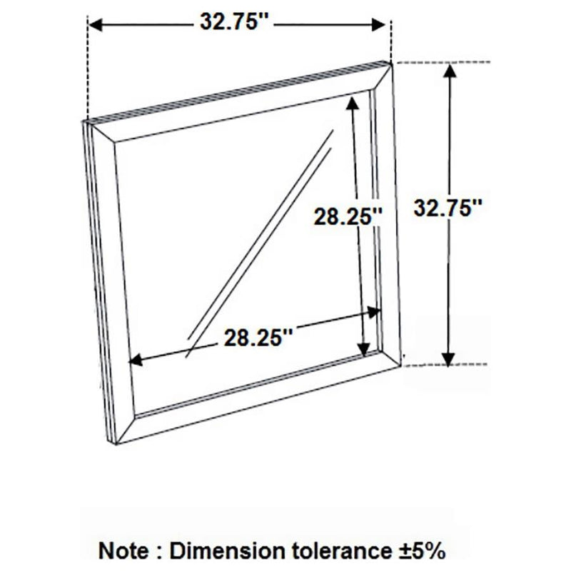 Mays - Rectangular Dresser Mirror - Walnut Brown