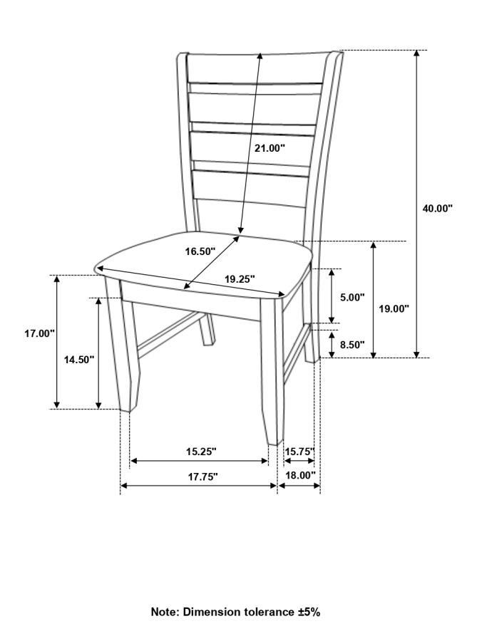 Dalila - Ladder Back Side Chairs (Set of 2)