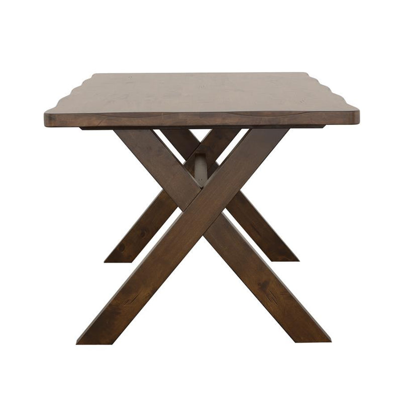 Alston - X-Shaped Dining Table - Knotty Nutmeg