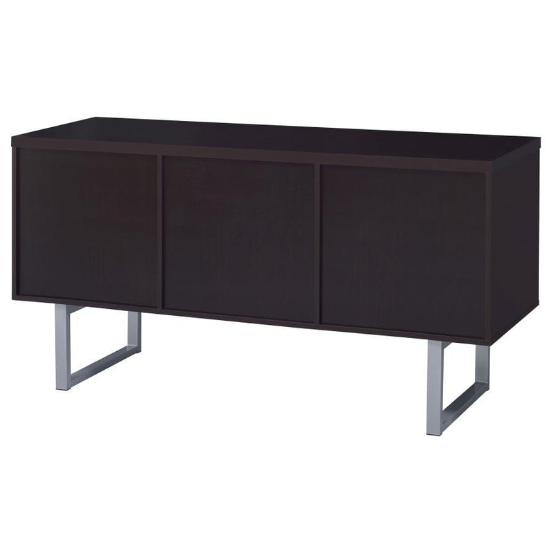 Lawtey - 5-Drawer Credenza With Adjustable Shelf - Cappuccino