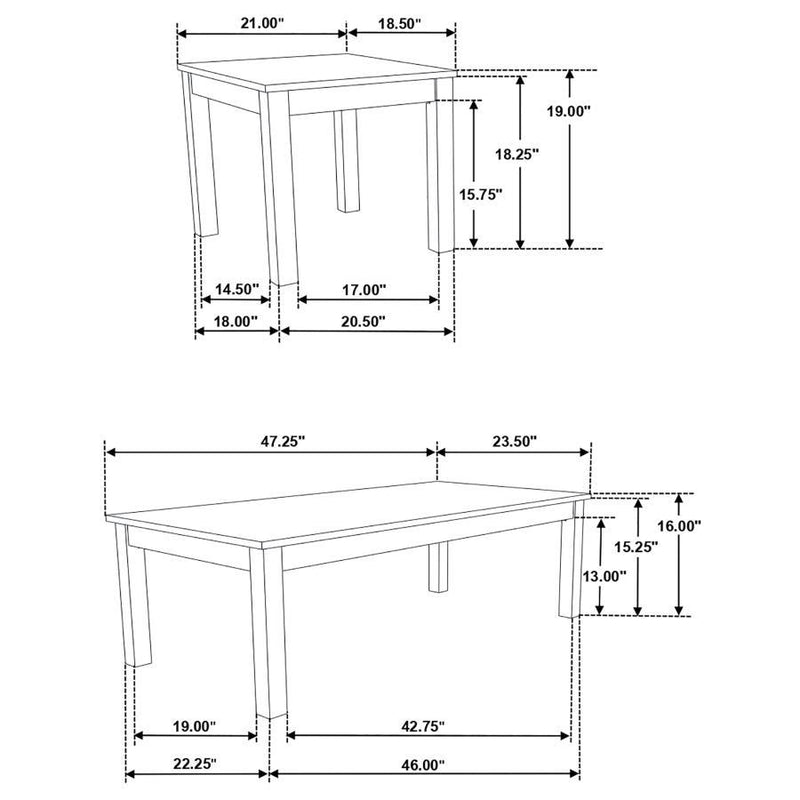 Bates - Faux Marble 3-Piece Occasional Table Set