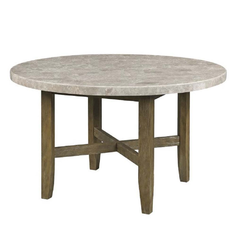 Karsen - Dining Table - Marble & Rustic Oak Finish