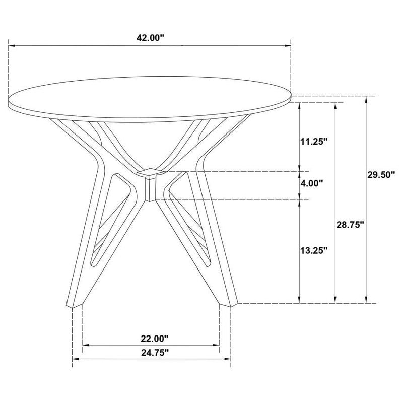 Elowen - Round Solid Wood Dining Table - Light Walnut