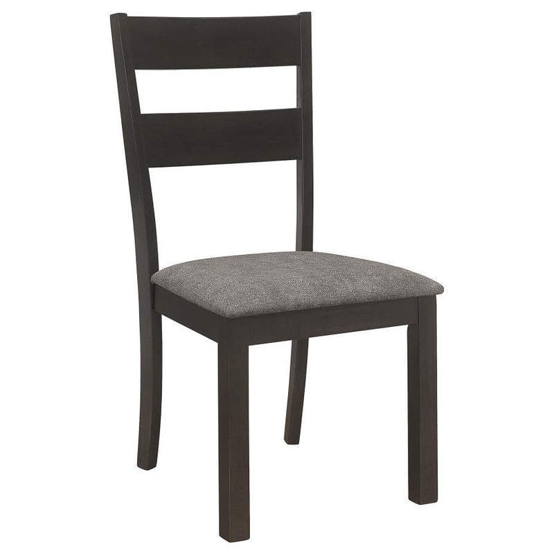 Jakob - Upholstered Side Chairs With Ladder Back (Set of 2) - Gray And Black