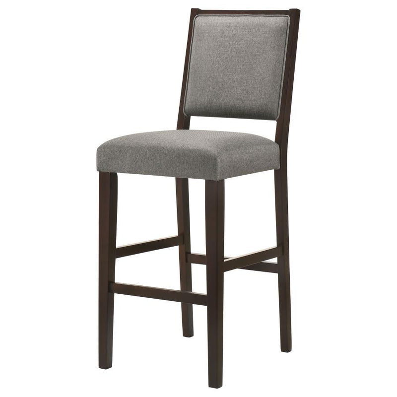 Bedford - Upholstered Open Back Bar Stools With Footrest (Set of 2)