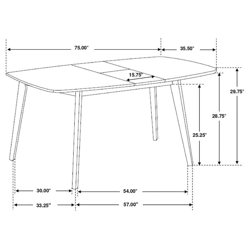 Redbridge - Butterfly Leaf Dining Table - Natural Walnut