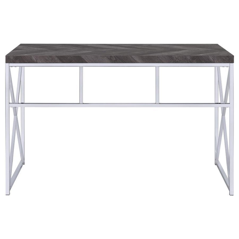 Grimma - Writing Desk - Rustic Gray Herringbone