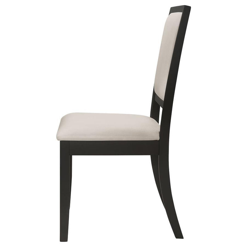 Louise - Upholstered Dining Side Chairs (Set of 2) - Black And Cream