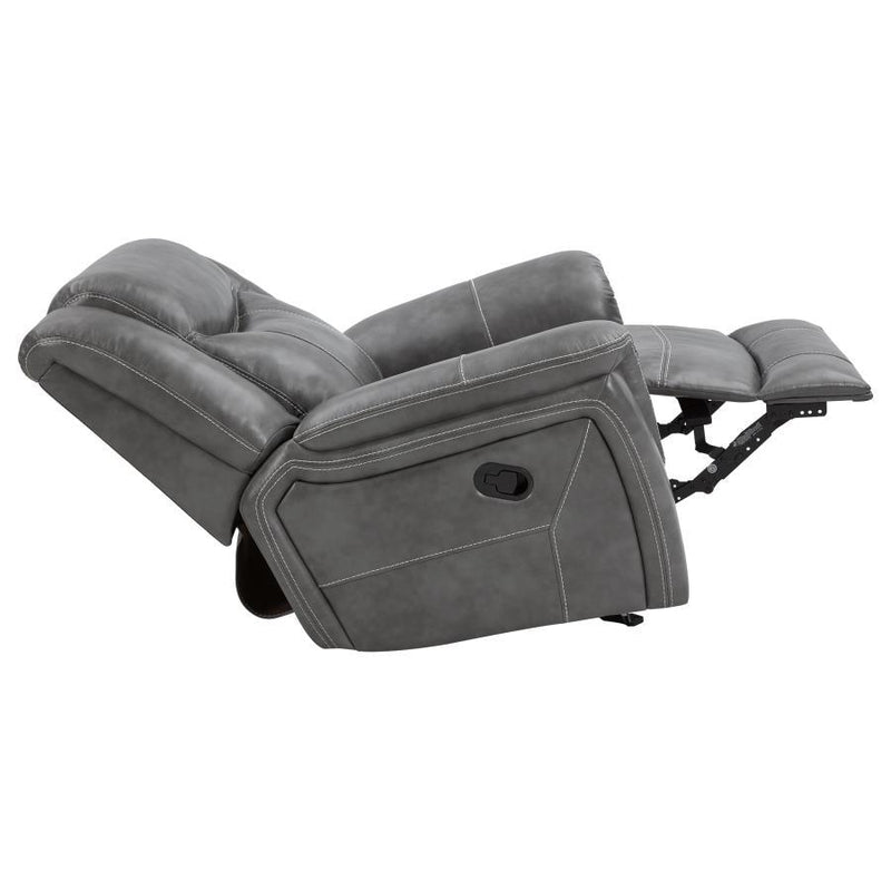 Conrad - Upholstered Motion Glider Recliner - Gray