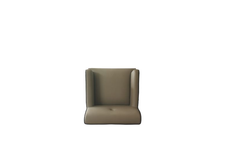 House - Beatrice Accent Chair - Tan PU & Charcoal Finish