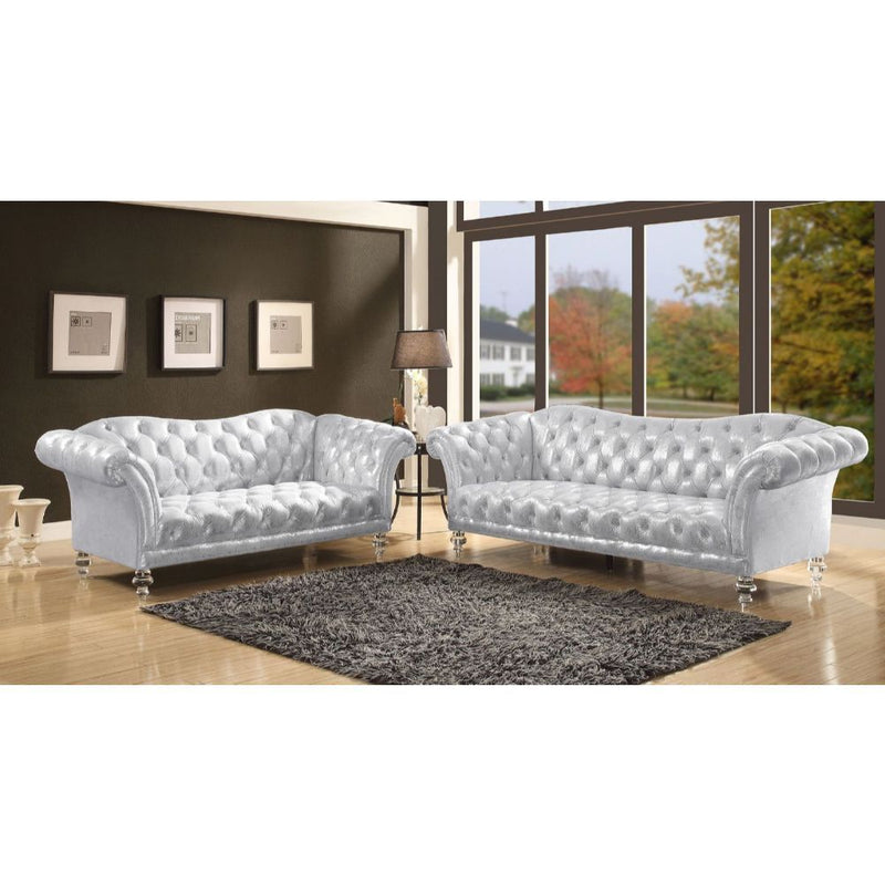 Dixie - Loveseat - Metallic Silver