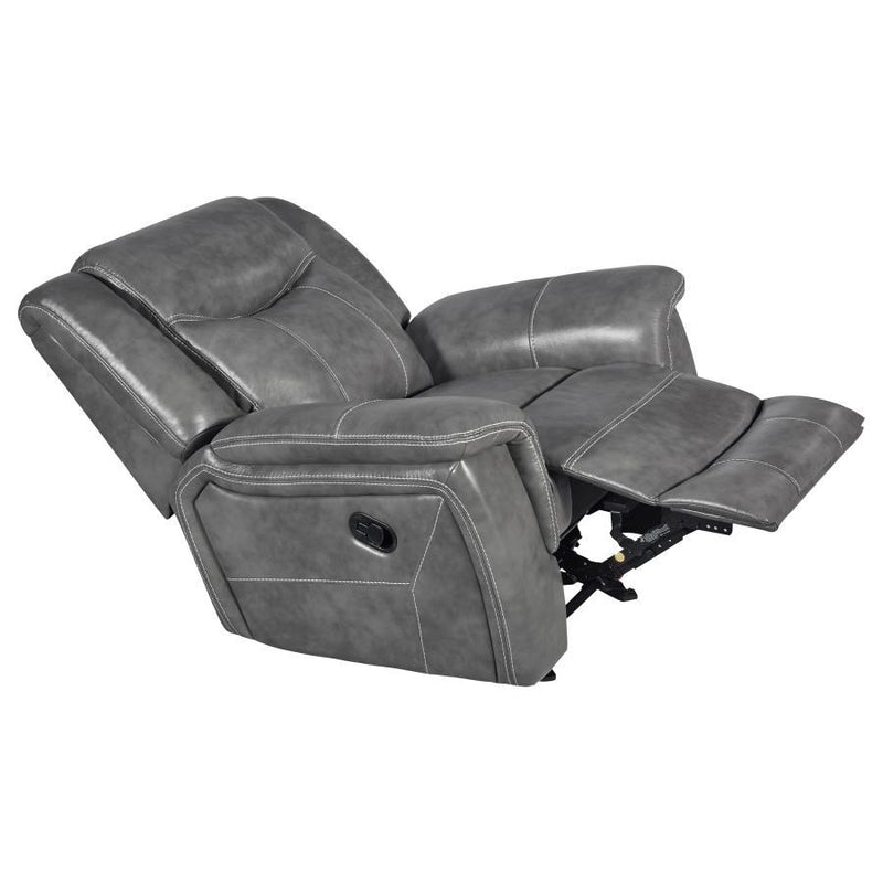 Conrad - Upholstered Motion Glider Recliner - Gray