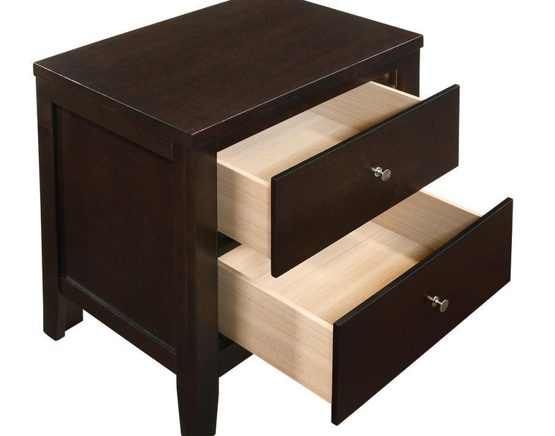 Carlton - 2-Drawer Rectangular Nightstand - Cappuccino