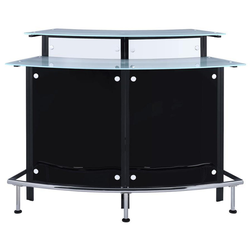 Keystone - Glass Top Bar Unit - Black