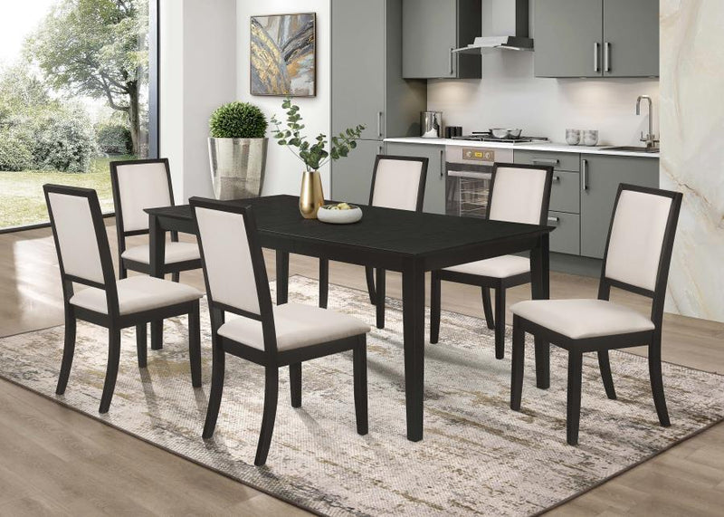 Louise - Upholstered Dining Side Chairs (Set of 2) - Black And Cream