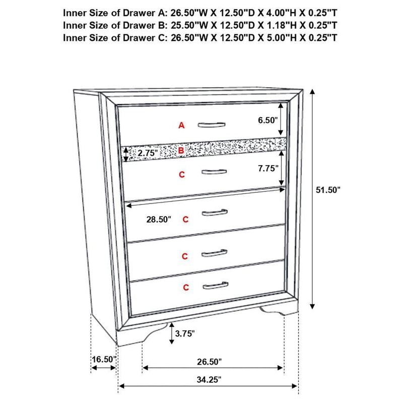 Miranda - 5-Drawer Chest