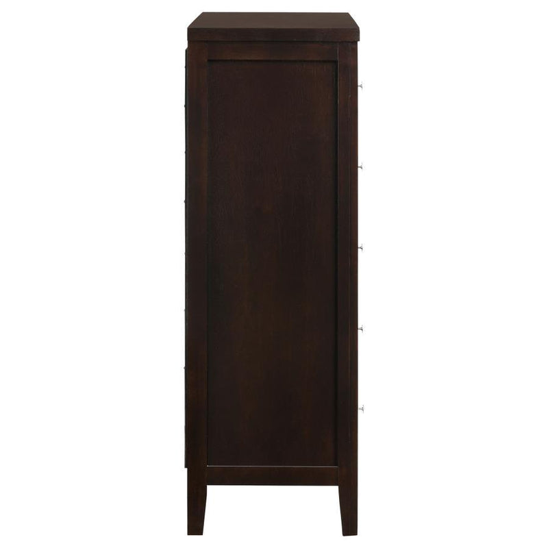 Carlton - 5-Drawer Rectangular Chest - Cappuccino