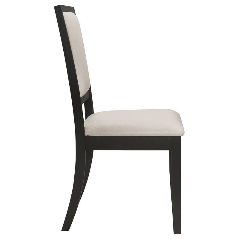 Louise - Upholstered Dining Side Chairs (Set of 2) - Black And Cream