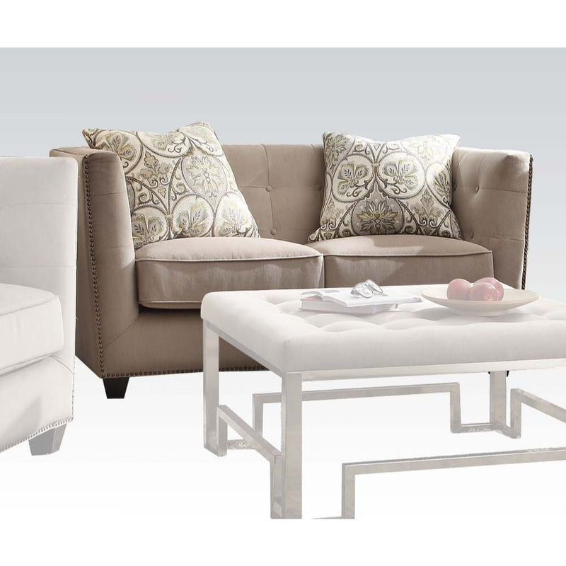 Juliana - Loveseat - Beige Fabric