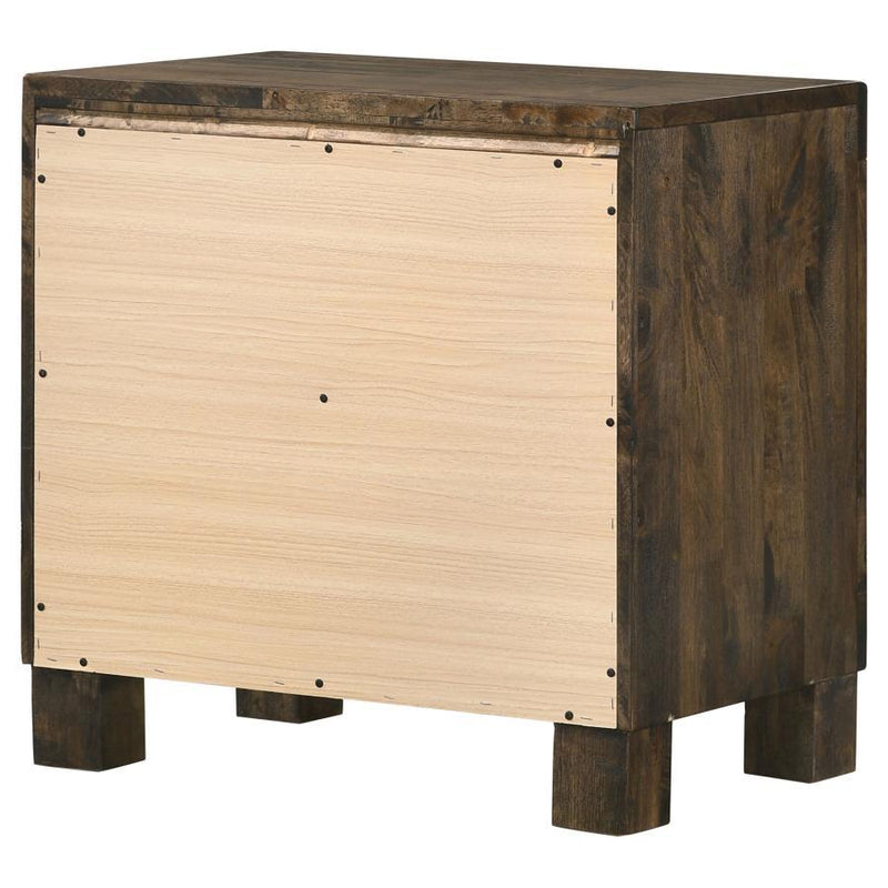 Woodmont - 2-Drawer NightStand - Rustic Golden Brown