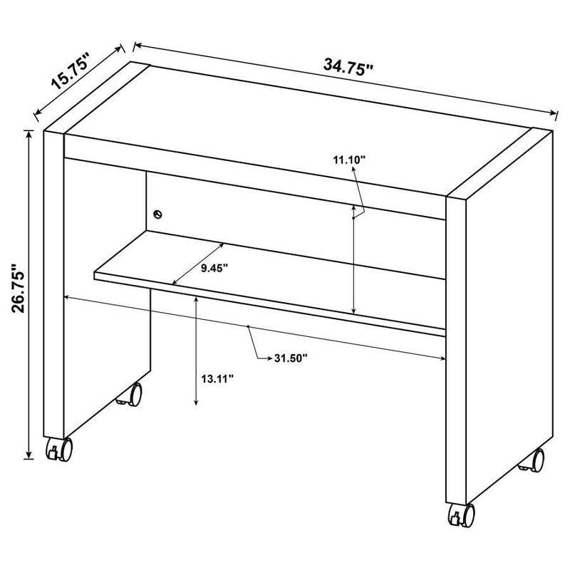 Skeena - Mobile Return With Casters - Cappuccino